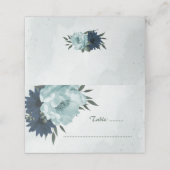 ほこりっぽい青い海軍の花の植物学 プレイスカード (外部開封)