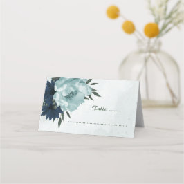 ほこりっぽい青い海軍の花の植物学 プレイスカード