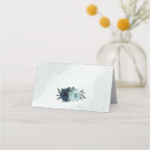 ほこりっぽい青い海軍の花の植物学 プレイスカード (裏面)