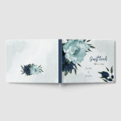 ほこりっぽい青い海軍の花結婚植物学 ゲストブック (全面)