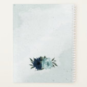 ほこりっぽい青い海軍の花結婚植物学 プランナー手帳 (裏面)