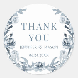 ほこりっぽい青い灰色のフローラ結婚ボホの感謝していユーザ ラウンドシール