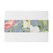 ほこりっぽい青い牡丹の水の色結婚のベリーバンド 招待状ベリーバンド (裏面例)