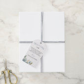 ほこりっぽい青い牧草花結婚の歓迎バッグ ギフトタグ (より糸付き)