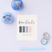 ほこりっぽい青い珊瑚の色パレットコード結婚ズ チラシ (シングル)