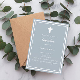 ほこりっぽい青い男の子の確認 招待状