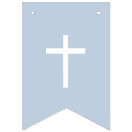 ほこりっぽい青い白いクロスボーイバプテスマの旗 バンティングフラッグ (第1の旗)