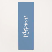 ほこりっぽい青い白い名前をカスタムするスクリプト ヨガマット (正面)