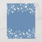 ほこりっぽい青い白い星の予算の誕生日の招待 チラシ (裏面)