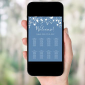 ほこりっぽい青い白い星9席チャート ポスター