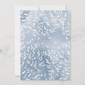 ほこりっぽい青い白い花庭園の結婚式 招待状 (裏面)