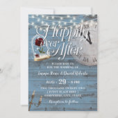 ほこりっぽい青い童話の後ずっと幸せに結婚して 招待状 (正面)