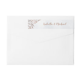 ほこりっぽい青い素朴なフローラ結婚の ラップアラウンドラベル