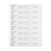 ほこりっぽい青い素朴なフローラ結婚の ラップアラウンドラベル (シート)