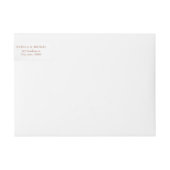 ほこりっぽい青い素朴なフローラ結婚の ラップアラウンドラベル (正面)