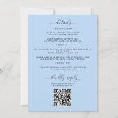 ほこりっぽい青い紫のフローラすべて1 QRコード結婚s 招待状 (裏面)