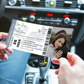 ほこりっぽい青い結婚式の招待状 航空券 招待状