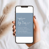 ほこりっぽい青い結婚披露宴の後ずっと幸せに 招待状