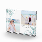 ほこりっぽい青い緑のユーカリ葉プス結婚ズの フォトブロック (右)