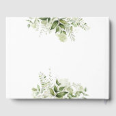 ほこりっぽい青い緑のレターベビーシャワー ゲストブック (裏面)