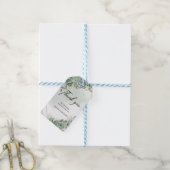 ほこりっぽい青い緑の多肉ユーカリ赤ちゃんシャワー ギフトタグ (より糸付き)