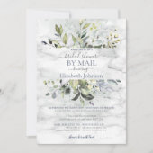 ほこりっぽい青い緑の大理石シャワーbyメール 招待状 (正面)