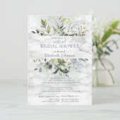 ほこりっぽい青い緑の大理石バーチャルシャワー 招待状 (スタンド正面)