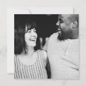 ほこりっぽい青い緑の植物写真結婚の写真 招待状 (裏面)