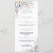 ほこりっぽい青い花とススキ結婚スの夕食 メニュー (正面)