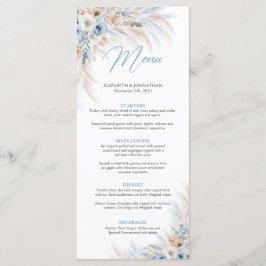 ほこりっぽい青い花とススキ結婚スの夕食 メニュー