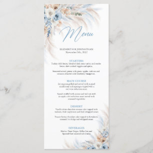 ほこりっぽい青い花とススキ結婚スの夕食 メニュー