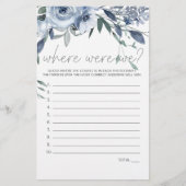 ほこりっぽい青い花のゲーム我々 チラシ (正面)