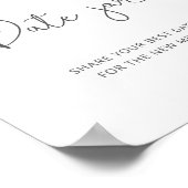 ほこりっぽい青い花のデート瓶看板。デートのアイデア ポスター (角)