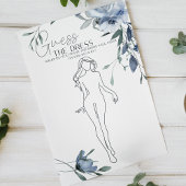 ほこりっぽい青い花のブライダルゲームはドレスを推測 チラシ