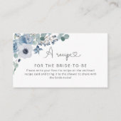 ほこりっぽい青い花のレシピカード挿入 エンクロージャーカード (正面)