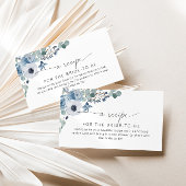 ほこりっぽい青い花のレシピカード挿入 エンクロージャーカード