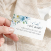 ほこりっぽい青い花の本ベビー囲いカード エンクロージャーカード