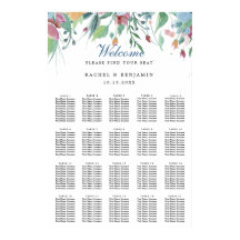 ほこりっぽい青い花の水結婚色の座席表
