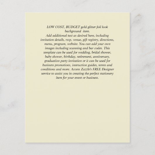 ほこりっぽい青い花の結婚式の招待 – 予算 (裏面)