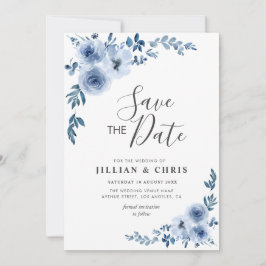 ほこりっぽい青い花の「保存の日」お知らせ 招待状