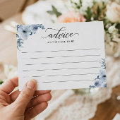 ほこりっぽい青い花アドバイスとウィッシュズカード ポストカード