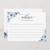 ほこりっぽい青い花アドバイスとウィッシュズカード ポストカード (正面/裏面)