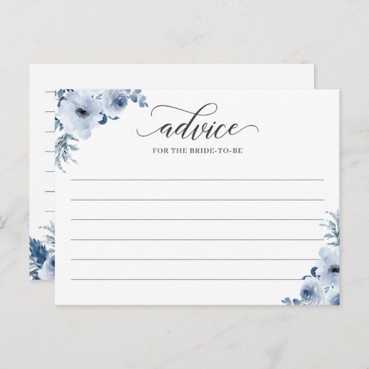 ほこりっぽい青い花アドバイスとウィッシュズカード ポストカード (正面/裏面)