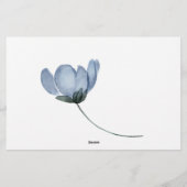 ほこりっぽい青い花デート夜のアイディアシャワーゲーム 便箋 (裏面)