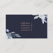 ほこりっぽい青い花バイオリニストの名刺 名刺 (裏面)