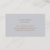 ほこりっぽい青い花フルート先生名刺 名刺 (裏面)