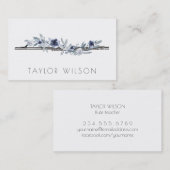 ほこりっぽい青い花フルート先生 名刺 (正面/裏面)