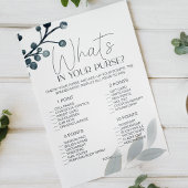 ほこりっぽい青い花ブライダルゲーム財布の中のwhats チラシ