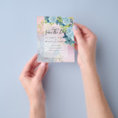 ほこりっぽい青い花救の日付 – 予算 チラシ (手)