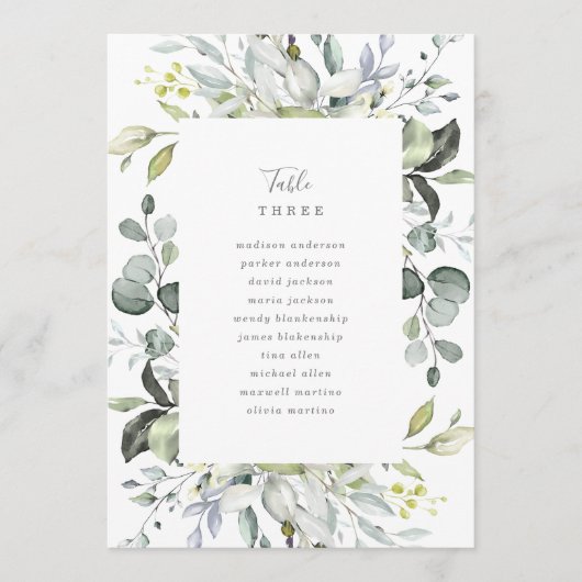 ほこりっぽい青い花模様のテーブル番号(座席付) メニュー (正面)